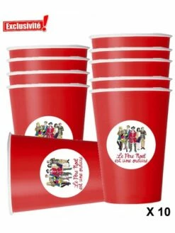 10 Gobelets Le Père Noel Est Une Ordure