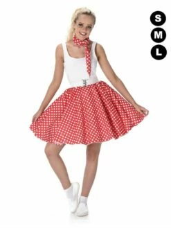 Jupe Années 60 Rock And Roll Rouge