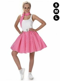 Jupe Rock And Roll Années 60 Rose