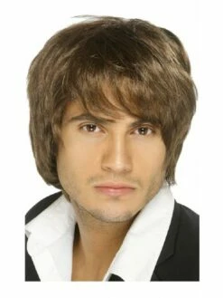 Perruque Châtain Années 80