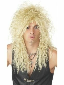 Perruque Hard Rockeur Blonde