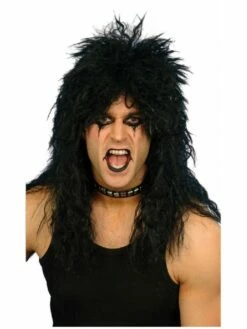Perruque Hard Rockeur Noire