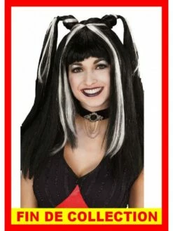 Perruque Manga Noire Et Blanche