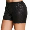 Short Disco Paillettes Noires