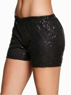 Short Disco Paillettes Noires